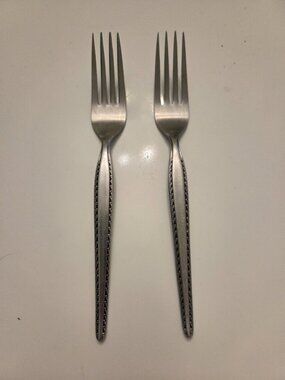 Vintage National Granada Dinner Forks (2) Stainless Steel Japan Set